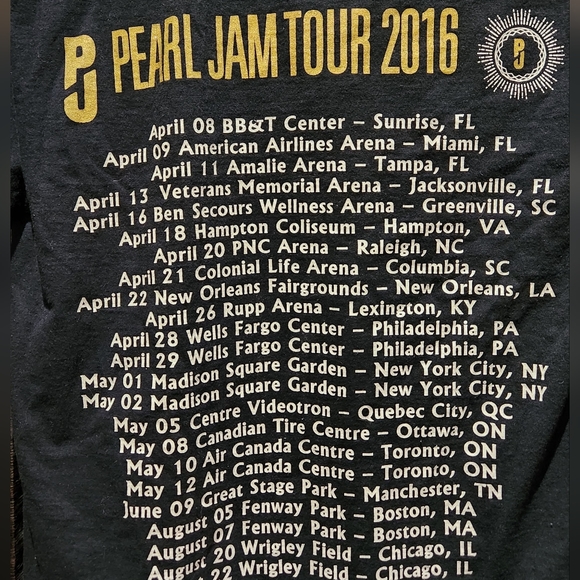 2016 Pearl jam tour T shirt - Picture 8 of 9